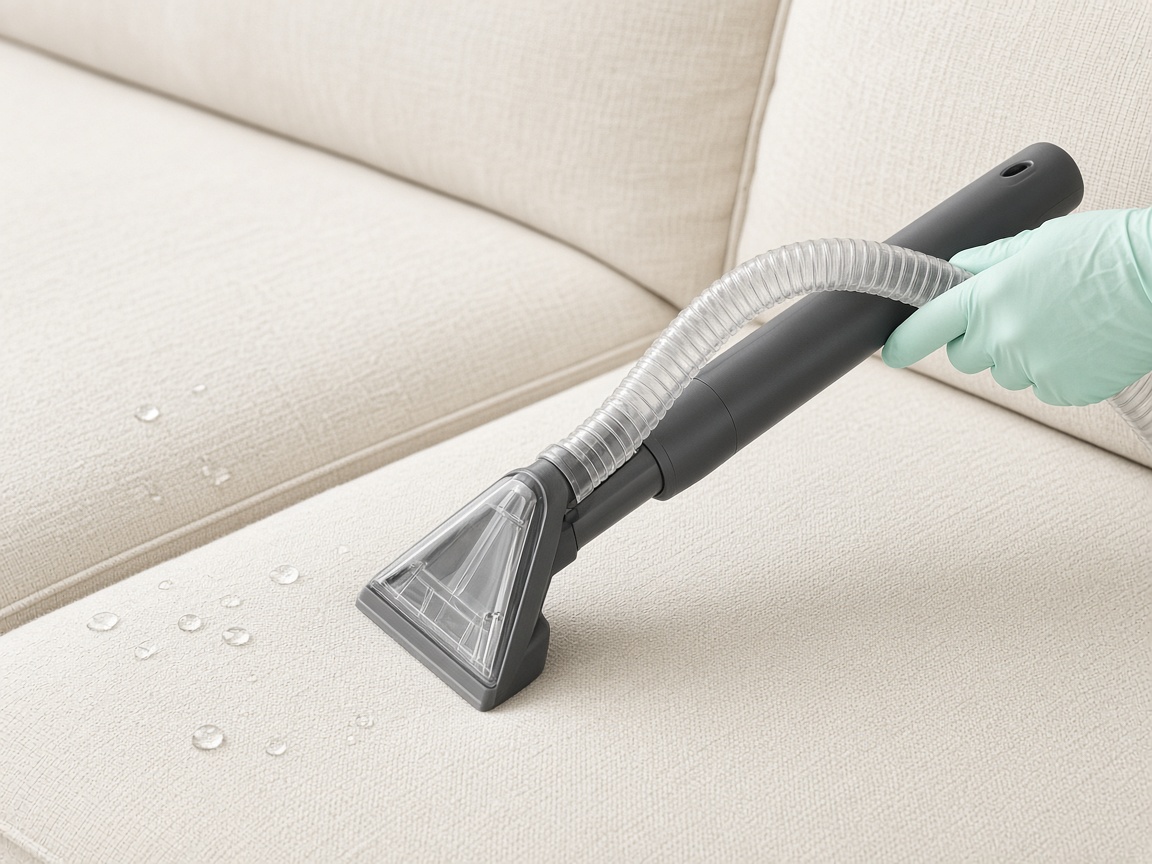 Close view of the extraction wand on linen